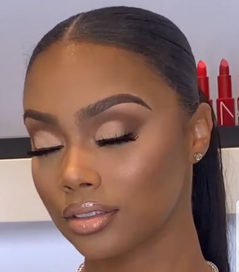 Black Bridal Makeup, Maquillage Yeux Cut Crease, Mekap Mata, 20 Makeup, Natural Glam Makeup, Makeup For Black Skin, Work Makeup, Brown Skin Makeup, Smink Inspiration