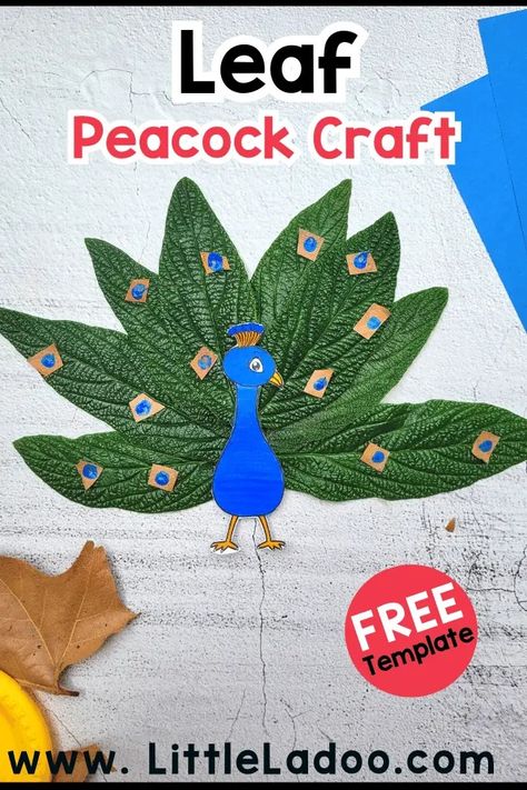 Leaf Animals Craft Kids, Peacock Crafts For Kids, Peacock Crafts, Leaf Projects, Cute Dog Wallpaper, Leaf Animals, Coloring Calendar, Alphabet Crafts, Paper Weaving