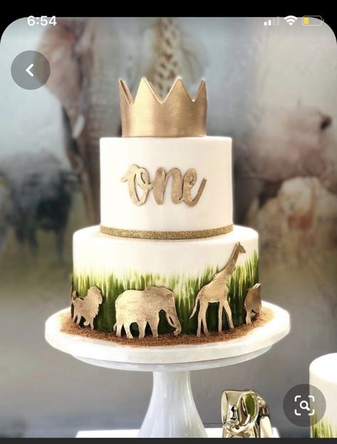 Safari Birthday Party Ideas, Cat Birthday Cake, Lion Party, Giraffe Party, Boys First Birthday Cake, Boys 1st Birthday Cake, Safari Cake, Wild Birthday Party, Baby First Birthday Cake