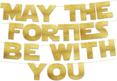 Star Wars Birthday Party Decorations, 50th Wedding Anniversary Decorations, 30th Birthday Banner, Gold Glitter Banner, 40th Birthday Party Decorations, Birthday Decorations For Men, Anniversary Banner, Wedding Anniversary Decorations, 50th Birthday Decorations