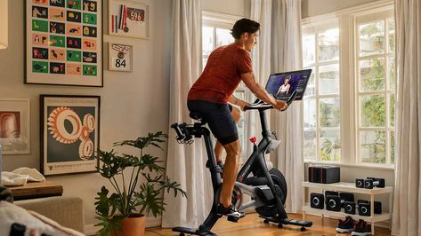 Peloton Room, Exercise Rooms, Cycling App, Best Exercise Bike, Wellness Space, Indoor Cycling Bike, Peloton Bike, Apt Ideas, Condo Ideas