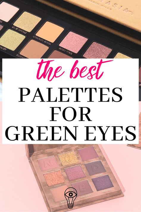 Find here the best eyeshadow palettes for green eyes, from MAC Flame Boyant palette to the Nabla Secret palette - the best makeup palettes for green eyes, from fair skin to dark skin! Mac Eyeshadow Palette For Green Eyes, Colors That Go With Green Eyes, Eyeshadow For Green Eyes Tutorial, Eye Shadowing Tutorial Green Eyes, Eye Shadow For Green Eyes And Blonde, Best Color Eyeshadow For Green Eyes, Eyeshadow Palettes For Green Eyes, Mac Eyeshadow For Green Eyes, Eye Shadow Green Eyes Natural