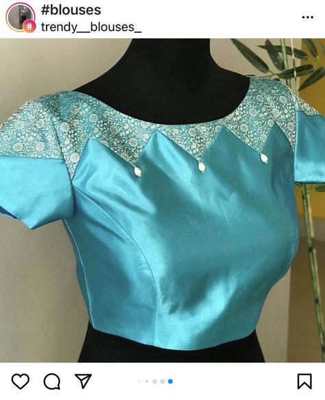 Normal Blouse Designs, Normal Blouse, Plain Blouse Designs, Brocade Blouse Designs, Blouse Maggam Work, Blouse Designs High Neck, Maggam Work Blouse, Cotton Blouse Design, Blouse Designs Catalogue