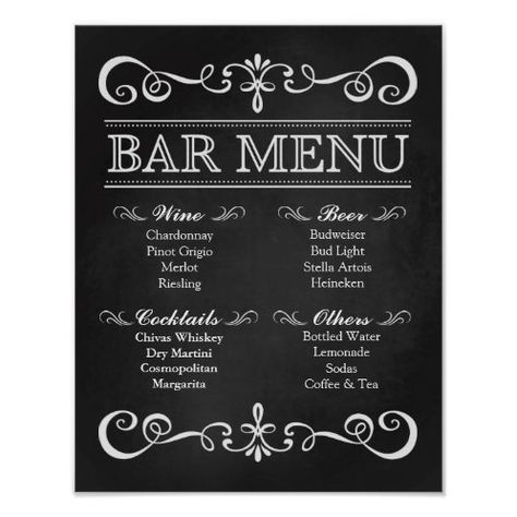 Gourmet S'mores Bar Menu Poster | Zazzle.com Bar Menu Chalkboard, Bar Chalkboard Ideas, Rustic Wooden Wedding Signs, Bar Chalkboard, Whiskey Lemonade, Chalk Board Signs, Menu Chalkboard, Diy Chalkboard Sign, Wedding Sign Decor