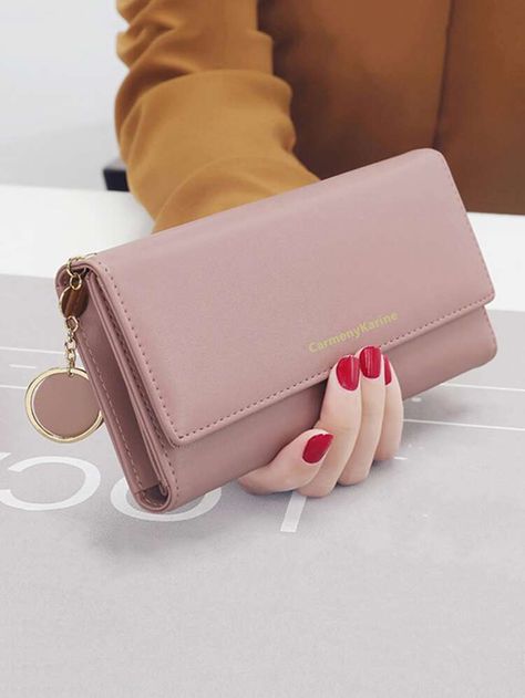 Free Returns ✓ Free Shipping On Orders $49+ ✓. Letter Graphic Long Wallet- Women Long Wallets at SHEIN. Stylish Alphabets, Leather Clutch Wallet, Stylish Letters, Checkbook Cover, Wallets For Women Leather, Pu Leather Wallet, Custom Pendants, Ladies Clutch, Hand Holding