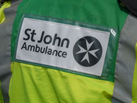 St John Ambulance member on duty St Johns Ambulance, Ambulance Logo, St John Ambulance, Emergency Ambulance, Air Plane, Emergency Care, Social Care, Gap Year, St Johns