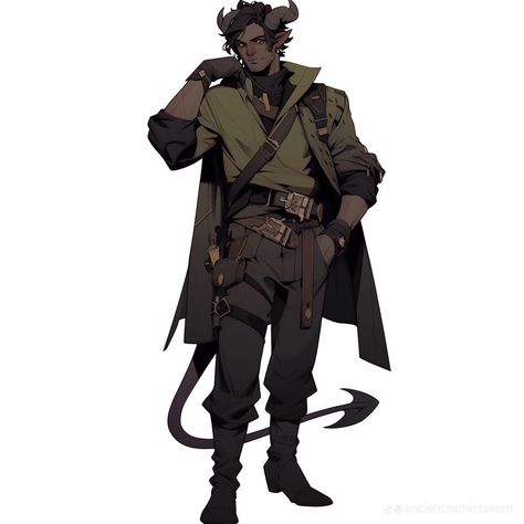 Tiefling Ranger Dnd Male, Rouge Dnd Character, Dnd Character Design Male Tiefling, Dnd Rouge Art, Rouge Dnd Character Concept, Dnd Rogue Male, Tiefling Rogue Male, Rouge Character Design, Tiefling Male Art