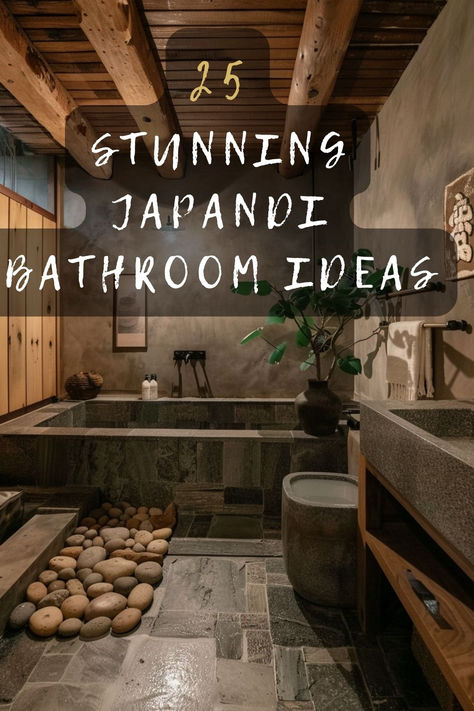 Looking to create a serene and minimalist bathroom? Discover 25 stunning Japandi bathroom ideas that combine the best of Japanese and Scandinavian design. From sleek fixtures to natural materials, these ideas will inspire you to create a tranquil oasis in your home. Click to explore these beautiful designs! 🌿🚿✨ #JapandiDesign #BathroomInspiration #HomeDecor #MinimalistLiving #InteriorDesign Japanese Cabin Interior, Japanese Style Bathroom Design, Japan Bathroom Design, Japanese Spa Bathroom, Asian Inspired Bathroom, Japanese Zen House, Modern Japanese Bathroom, Japanese Bathroom Ideas, Japanese Inspired Bathroom