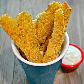 Air Fryer Spicy Dill Pickle Fries Recipe | Allrecipes Super Bowl Potluck, Pickle Fries, Cooking Kale, Air Fryer Fries, Quick Pickle, Ras El Hanout, Fried Pickles, Fries Recipe, Air Fryer Recipes Easy