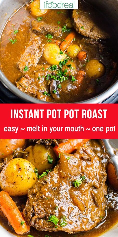 Dinner Ideas Instant Pot, Instant Pot Roast, Rump Roast, Instant Pot Pot Roast, Classic Pot Roast, Pot Roast Recipe, One Pot Meal, Instant Pot Pork, Healthy Instant Pot Recipes