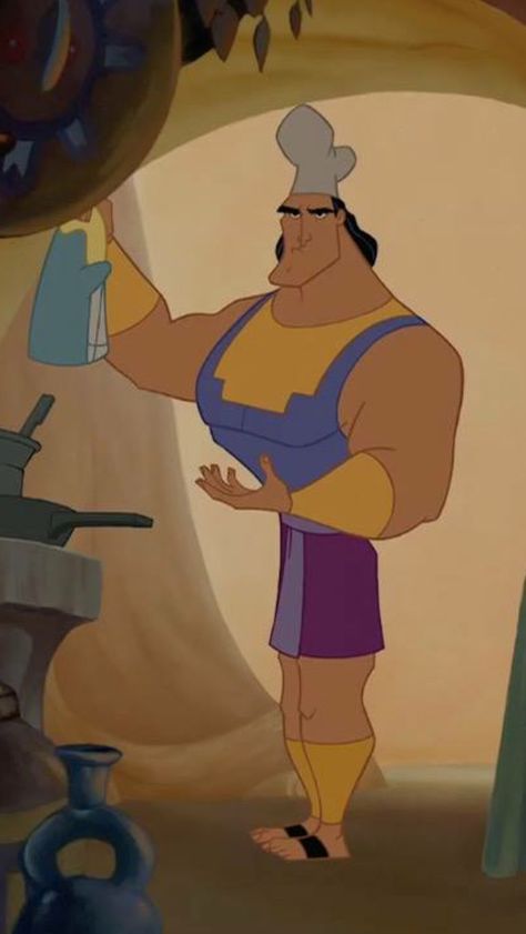 The Emperor's New Groove Kronk, Cartoon Muscle Man, Pop Culture Characters, Emperors New Groove Kronk, Kronk Emperors New Groove, Hear Me Out Characters Funny, Worst Hear Me Out Characters, Craziest Hear Me Out Characters, Here Me Out Characters