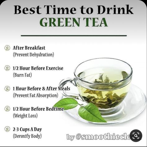 Green Tea Benefits Health, Green Tea Diet, Best Smoothie, Food Health Benefits, Tea Health Benefits, Green Tea Benefits, Healthy Drinks Smoothies, Healthy Teas, Good Smoothies