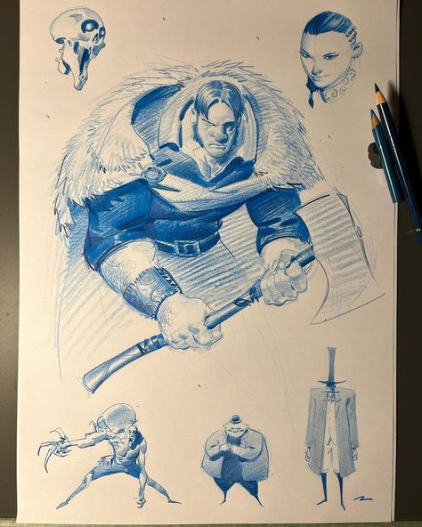 Mauro Belfiore (@maurobelfiore.art) • Instagram photos and videos Character Design For Comics, Mauro Belfiore Art, Comic Pencil Art, Mauro Belfiore, Sketch Book Art, Farm Illustration, Comic Painting, Artist Sketchbook, Unique Drawings