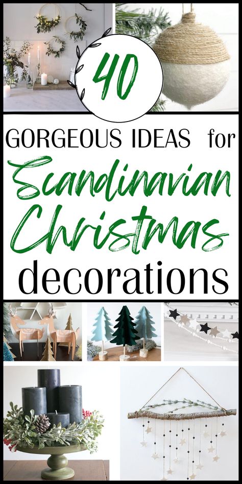 Christmas Tree Ideas Nordic, Scandinavian Style Christmas Decor, Scandinavian Wreath Christmas, Scandavian Christmas Decor, Everything Christmas Decoration, Scandi Decor Ideas, Nordic Style Christmas Decor, Scandi Xmas Decor, Christmas Decor Inspiration Cozy