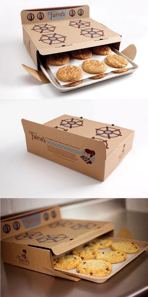 Thelma's Cookies Packaging Design Unique Cookie Packaging Ideas, Unique Cake Packaging, Unique Bakery Packaging, Unique Dessert Packaging, Small Cookies Packaging, Unique Cookie Packaging, Homemade Cookie Packaging, Cookies Packaging Ideas Business, Creative Bakery Packaging