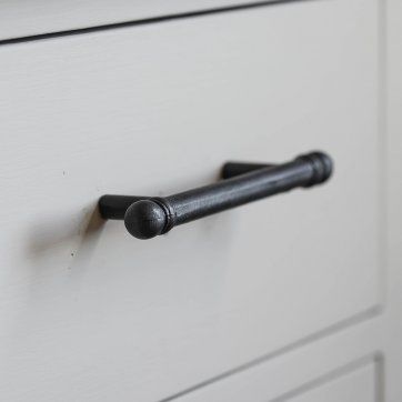 Black Forged Pull Handle Black Kitchen Handles, Flush Ring, Antique Brass Lighting, Kitchen Cupboard Handles, Small Cupboard, Kitchen Drawer Pulls, Kitchen Refresh, Wardrobe Handles, Cupboard Handles