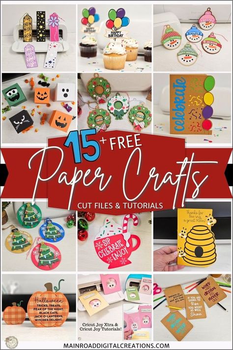 Free paper craft SVGs, Cricut paper crafts, DIY paper crafts for holidays, Cricut Joy Xtra tutorials, Halloween crafts, Free SVG for Cricut, DIY crafts, papercraft SVG, Cardstock crafts, Free SVG for Christmas, cupcake topper SVG, bookmark SVG, How to make a bookmark with your Cricut Cricut Paper Crafts To Sell, Cricut Cardstock Projects Free, Cricut Projects Paper, Card Stock Crafts, Cricut Cardstock Projects, Cricut Paper Projects, Cricut Paper Crafts, Cardstock Crafts, Card Making Templates