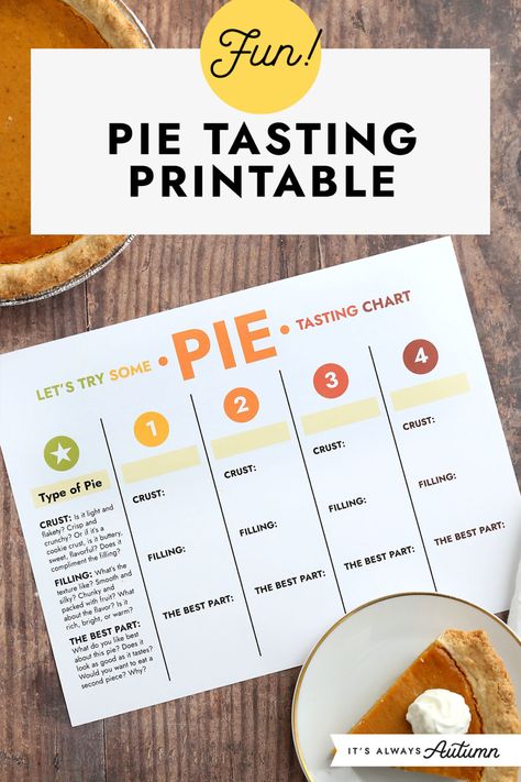 Fun! Pie tasting printable. Pie Tasting Activity, Pie Contest Judging Sheet, Pie Tasting Classroom, Cafe Activities, Graham Cracker Gingerbread, Ward Activities, Chili Contest, Pie Contest, Graham Cracker Gingerbread House