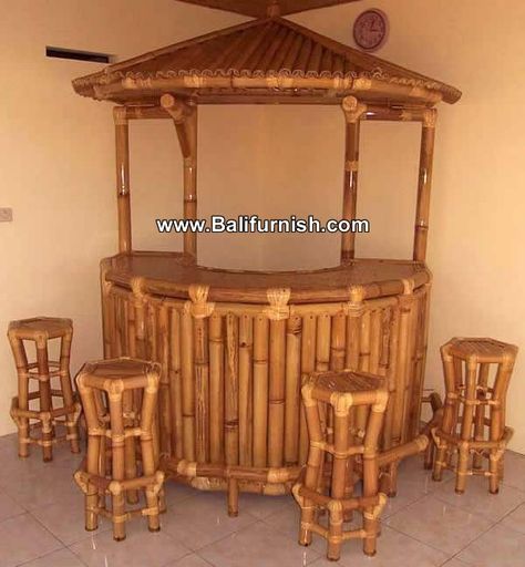 hut1-15-bamboo-beach-tiki-bar-bamboo-bar-from-bali-indonesia | by balifurnish Bamboo Tiki Bar, Bali Huts, Outdoor Tiki Bar, Bamboo Furniture Design, Bamboo Diy, Bamboo House Design, Tiki Bar Decor, Bamboo Bar, Bamboo Decor