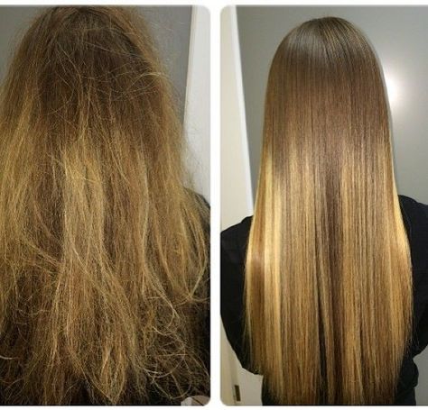 Hair lamination, or also known as the gelatin hair mask, has been around for a few years now, and it’s basically the… by sashenka Gelatin Hair Mask, Super Shiny Hair, Homemade Hair Treatments, Straightening Natural Hair, Homemade Hair Products, Glossy Hair, Diy Hair Mask, Keratin Hair, After Pictures