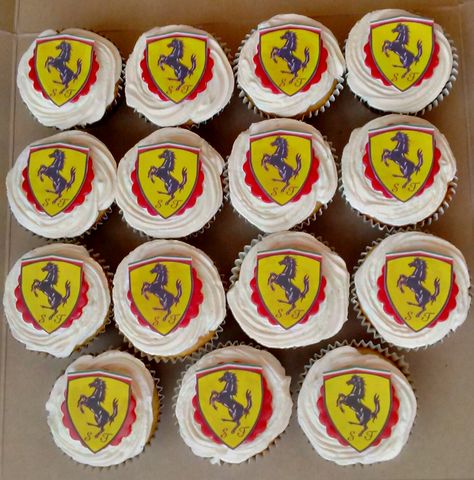 Ferrari cupcake Ferrari Cupcakes, F1 Cupcakes, Ferrari Party, Lord Perceval, Sweet 16 Birthday Cake, 16 Birthday Cake, Kids Worksheets, Worksheets Preschool, 16 Birthday