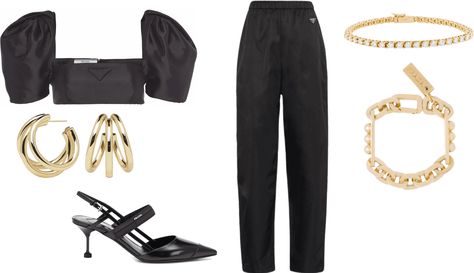 Night out.. Discover outfit ideas for made with the shoplook outfit maker. How to wear ideas for Cartier Essential Lines Bracelet and gold hoops Jewelry Outfit, Outfit Maker, Outfit Shoplook, Gold Hoops, Fit Check, Black Top, Cartier, Night Out, Outfit Ideas