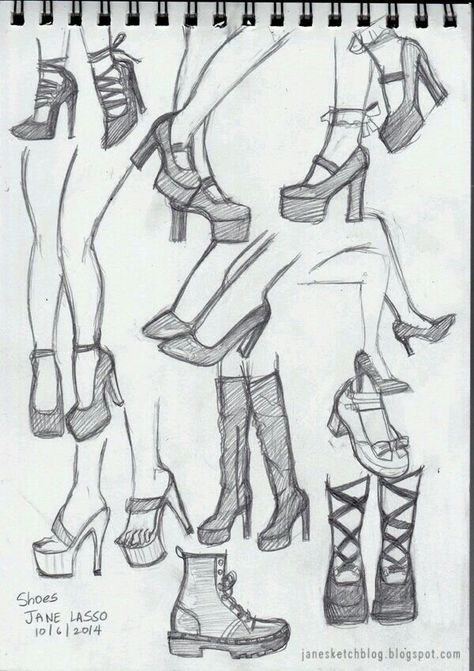 Shoes Reference, Fashion Drawing Sketches, Reference Sheet, Easy Drawings Sketches, Fashion Design Drawings, Hand Art Drawing, Art Tutorial, Art Tutorials Drawing, Book Art Drawings