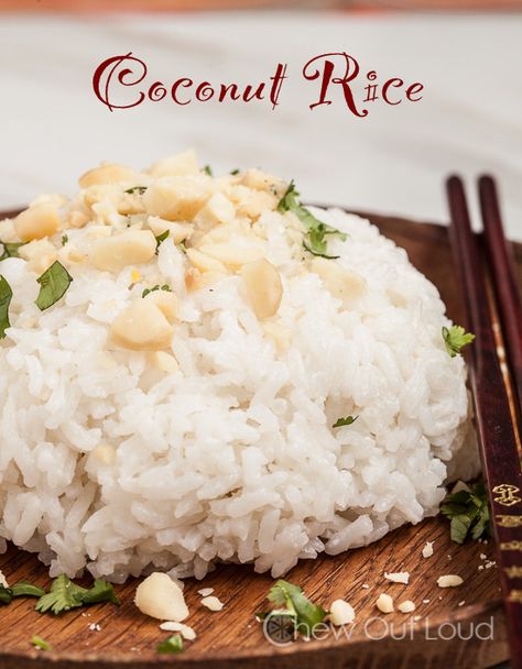 This Coconut Rice is soft, flavorful, and delicious as a side dish to any tropical or Asian style dish. Don't let the cover fool you. It tastes amazing! Cuban Rice And Beans, Recipe Chart, Coconut Rice Recipe, Rice And Beans Recipe, Tandoori Masala, Easy Asian Recipes, Cooking White Rice, Coconut Rice, Rice Recipe