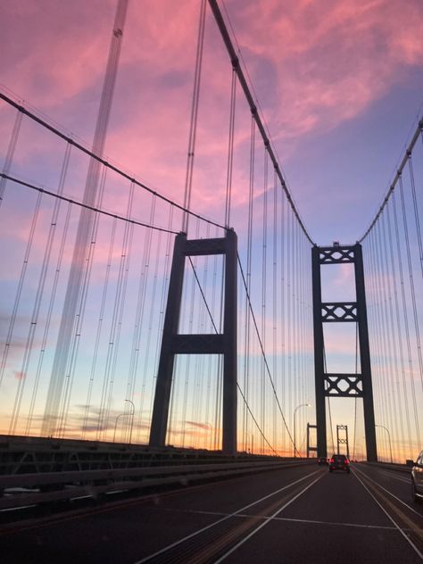 Beach Bridge Pictures, Ocean Sunset Stained Glass Pattern, Mackinaw Bridge Painting, Tacoma Narrows Bridge, Brooklyn Bridge Sunset, Bay Bridge, Travel