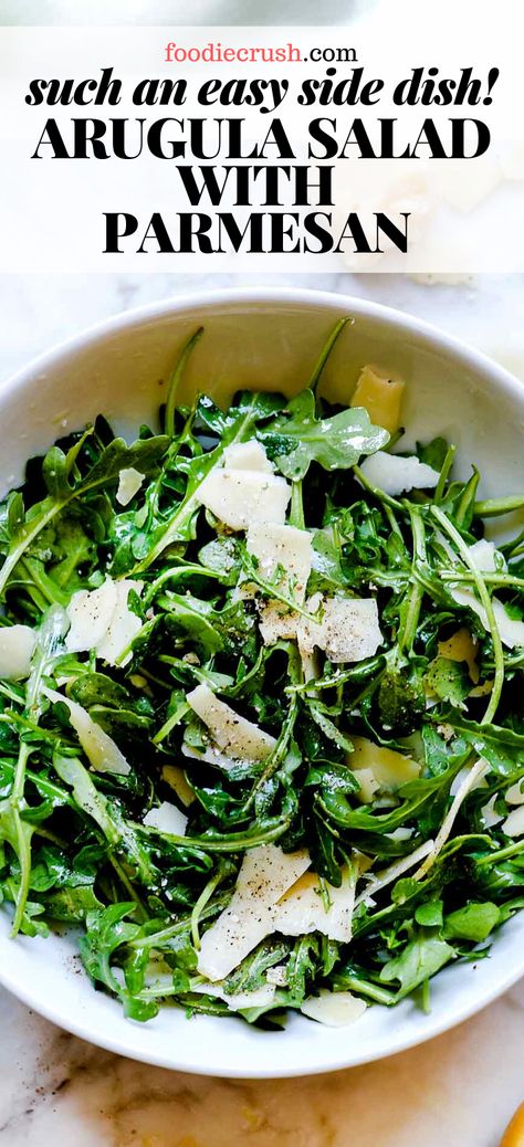 Best Arugula Salad Dressing, Keto Arugula Recipes, Salad Recipes Parmesan, Arugula Romaine Salad, Arugala Recipes Cooked, Arugula Caesar Salad, Salad Ideas Arugula, Salad Dressing For Arugula, Arugula Dressing Recipes