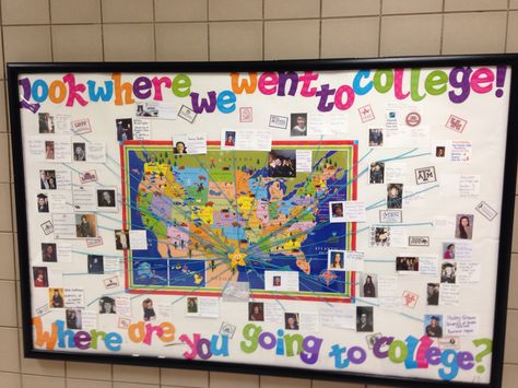 Where we went to college bulletin board. College awareness. College readiness College Awareness Week, College Counseling Office, College Bulletin Board, Career Bulletin Boards, College Advising, Counseling Bulletin Boards, High School Bulletin Boards, College Bulletin Boards, College Counseling