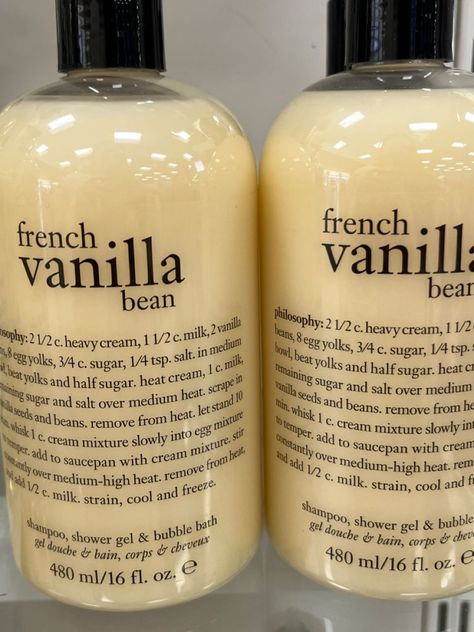 French Vanilla Bean, Bean Ice Cream, Vanilla Bean Ice Cream, French Vanilla, Bubble Bath, Vanilla Bean, Shower Gel, Philosophy, Lotion