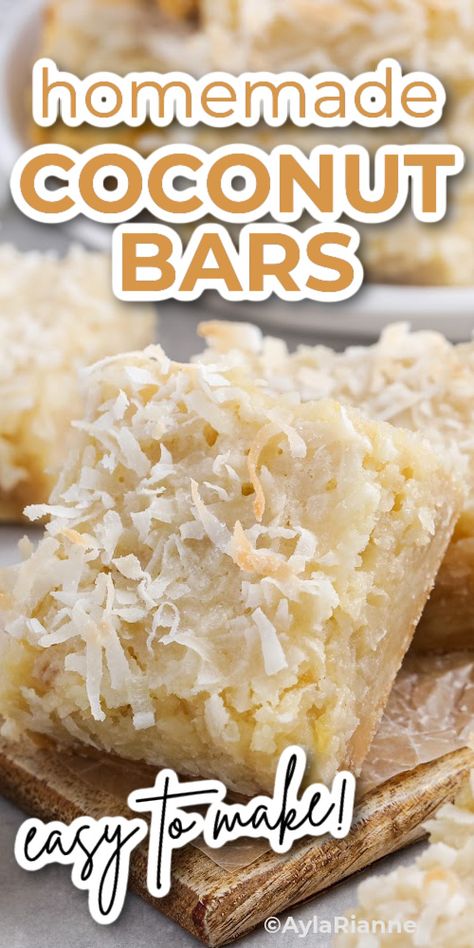 Coconut Bars What To Make With Coconut Milk, Coconut Pie Bars, Vegan Coconut Dessert Recipes, Coconut Evaporated Milk Recipes, Recipes With Sweetened Coconut, Coconut Butter Bars, Coconut And Condensed Milk Dessert, No Bake Coconut Bars, Easy Coconut And Condensed Milk Dessert