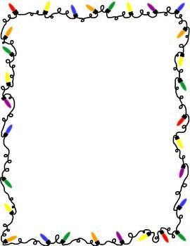 Christmas Lights (border) By Doodle Art By Jenny 467 Boarder Designs Aesthetic, Christmas Clipart Border, Christmas Lights Border, Draught Stopper, Simple Poster Design, Door Draught Stopper, Border Png, Christmas Border, Simple Poster