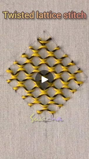 Couching Stitch, Embroidery Video, Stitch Family, Hand Embroidery Videos, Embroidery Videos, Lattice, Hand Embroidery, Twist, Audio