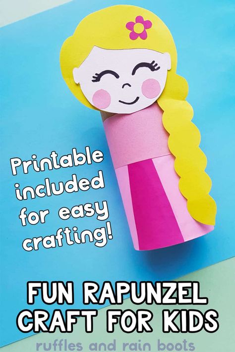 Rapunzel Crafts Preschool, Rapunzel Craft Preschool, Princess Toilet Paper Roll Craft, Rapunzel Ornament Diy, Rapunzel Crafts For Kids, Tangled Crafts For Kids, Rapunzel Activities, Princess Crafts For Kids, Tangled Crafts