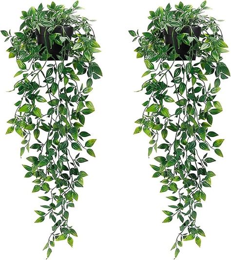 Artificial Hanging Plants, 2 Pack artificial plants indoors in pots, Small Artificial Plants in Pots, Indoor House Plants Hanging, Greenery Faux Ivy Decor, Fake Potted Plants for Indoor Outdoor Decor : Amazon.co.uk: Home & Kitchen House Plants Hanging, Fake Potted Plants, Fake Hanging Plants, Artificial Hanging Plants, Greenery Decor, Artificial Potted Plants, Trailing Plants, Fern Plant, Wall Garden