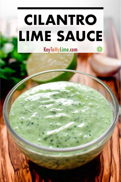 This is such a GOOD Mexican sauce recipe! The creamy cilantro lime flavor is perfect to add to all of my favorite Mexican food dinners. #cilantrolime #sauce #dip #mexicanfood | keytomylime.com Mexican Sauce Recipes, Jalapeño Peppers, Food Dinners, Authentic Mexican Recipes, Mexican Sauce, Halloween Food Appetizers, Cilantro Lime Sauce, Cilantro Sauce, Cilantro Lime Dressing