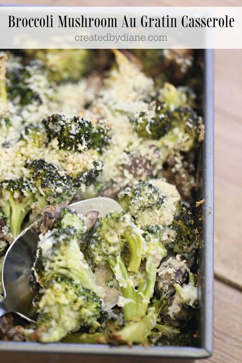 Mushroom Side Dish Recipes, Broccoli Gratin, Broccoli Mushroom, Mushroom Broccoli, Parmesan Broccoli, Mushroom Casserole, Broccoli Bake, Mushroom Recipe, Mushroom Dish