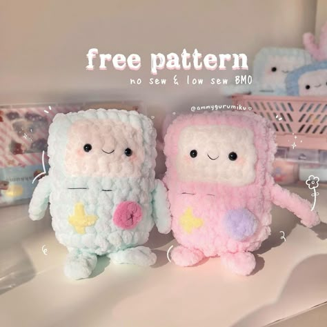 👾 Free BMO Pattern 👾 (+youtube tutorial) + Giveaway Hello everyone (∗˃̶ ᵕ ˂̶∗) Finallyyy my low sew and no sew BMO pattern is here! I’m… | Instagram Baby Octopus, Crochet Tutorial Pattern, Easy Crochet Animals, Quick Crochet Patterns, Amigurumi Animals, Crochet Animals Free Patterns, Crochet Business, Crochet Design Pattern, Kawaii Crochet