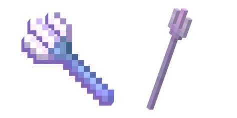 Minecraft Trident Build, Trident Minecraft, Trident Enchantments Minecraft, Minecraft Tentacle, Trident Design Art, Minecraft Diamond Pickaxe, Dsmp Art, Custom Cursor, Chrome Web