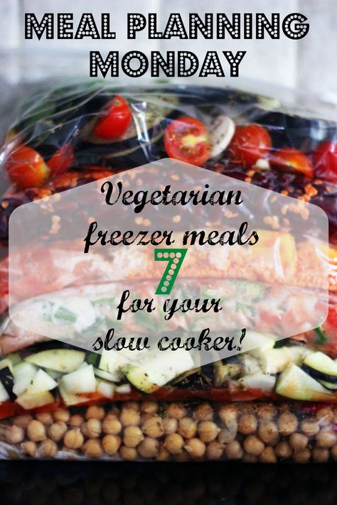 Vegetarian Slow Cooker Meals, Vegan Freezer Meals, Vegetarian Slow Cooker, Freezing Recipes, Vegetarian Freezer Meals, Vegetarian Slow Cooker Recipes, Smoothies Vegan, Vegan Crockpot, Slow Cooker Freezer Meals