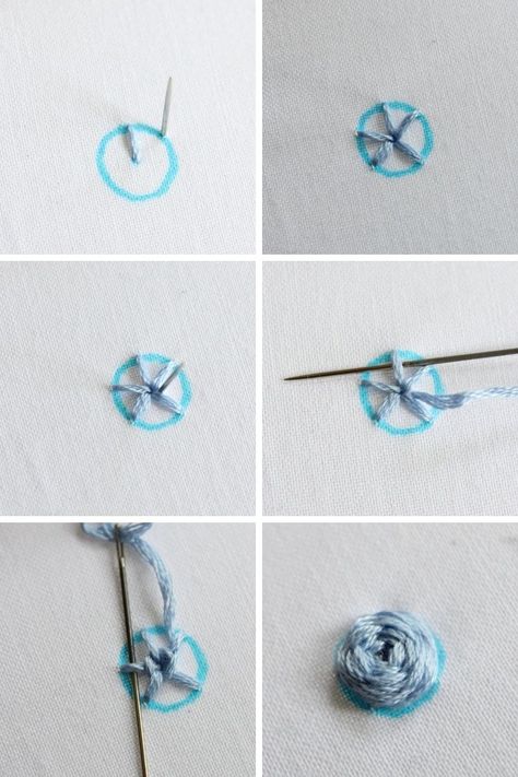 How to do a Woven Wheel Stitch - Crewel Ghoul Modern Embroidery Flowers, How To Stitch Flowers, Embroidery Knot Stitch, Embroidery Techniques Stitches, How To Do Woven Wheel Stitch, Embroidery Woven Wheel, Woven Wheel Embroidery Design, Embrodery Stiching Flower, Wagon Wheel Embroidery Stitch