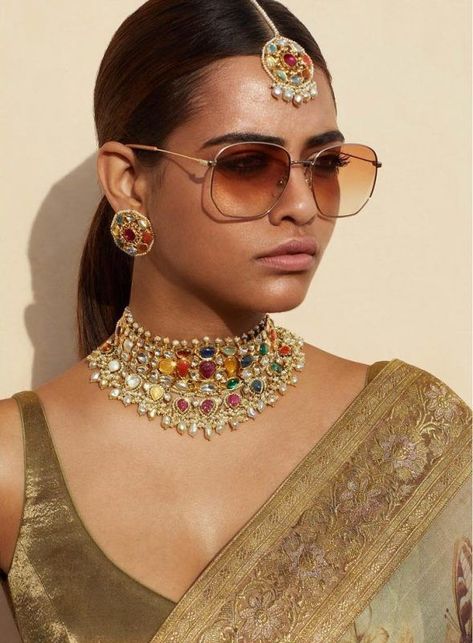 20+ Sabyasachi Jewellery Pieces That Blew Our Minds! Navratan Set, Sabyasachi Mukherjee, Sabyasachi Jewelry, Sabyasachi Jewellery, Heritage Jewellery, Bridal Fashion Jewelry, Wedding Jewellery Collection, Polki Jewellery, Desi Wedding