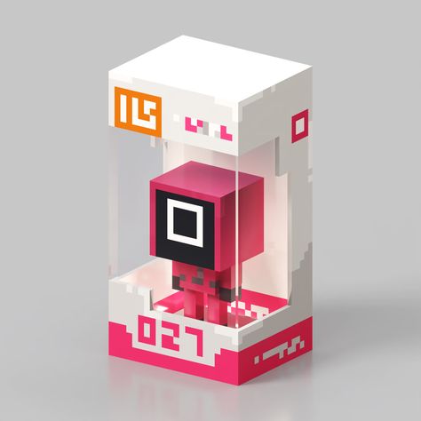 Square 027 - Voxel Toys NFTs | OpenSea Nft 3d, Minecraft Statues, Voxel Art, Drawing Cartoon Faces, Low Poly Games, Isometric Art, Pix Art, Art And Craft Videos, Visual Identity Design