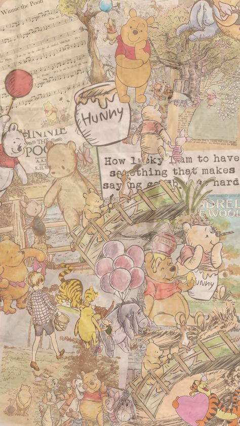 #Winniethepooh Winnie The Pooh Wallpaper Iphone, Winnie The Pooh Collage, Winnie The Pooh Character, Pooh Pictures, Collage Wallpapers, Comfort Movie, Cute Images For Wallpaper, Winnie The Pooh Pictures, Cute Winnie The Pooh