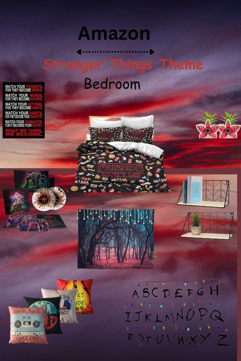 Stranger Things Themed Bedroom, Stranger Things Themed Room, Stranger Things Bedroom Ideas, Stranger Things Room Ideas, Stranger Things Bedroom, Stranger Things Room Decor, Stranger Things Room, Camper Bunk Beds, Stranger Things Theme