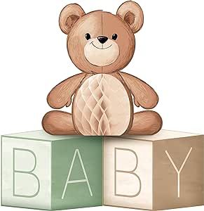 Bear Centerpiece, Teddy Bear Centerpieces, Teddy Bear Baby Shower Decorations, Beer Decor, Boy Baby Shower Centerpieces, Idee Babyshower, Teddy Bear Party, Boy Baby Shower Ideas, Teddy Bear Design