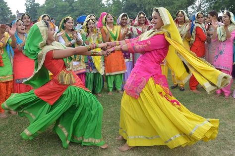 Baisakhi celebrations in punjab #indianfestival #gidda Baisakhi Festival, Punjab Culture, Teej Festival, Dance Of India, Punjabi Dresses, Punjabi Culture, Jitterbug, India Culture, Punjabi Dress