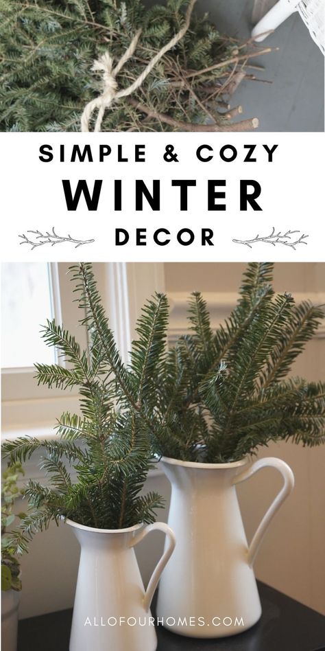 Come take a quick tour of our Victorian Farmhouse as we share with you our simple winter home decor using pinecones & other natural elements. After Christmas Winter Decor, Decorating After Christmas, Simple Winter Decor, Winter Decor Ideas For The Home, After Christmas Decor, Decor After Christmas, January Decor, Winter Decor Ideas, Farmhouse Winter Decor